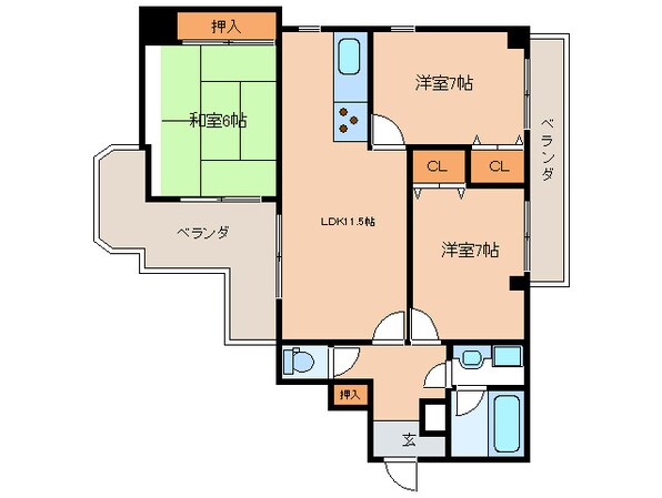 ペルテ金城の物件間取画像